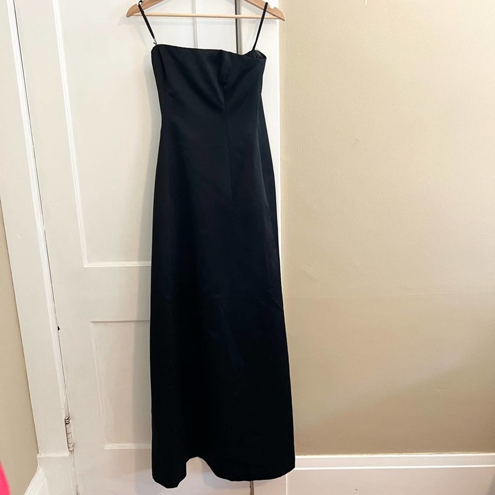 Nicole Miller Black Strapless Evening Gown